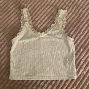 XS laced and cropped tank top